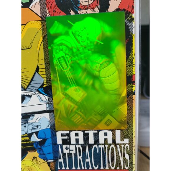 X-Force #25 (1993) Fatal Attractions Crossover pt 2 Cable Hologram Cover NM - Picture 6 of 7